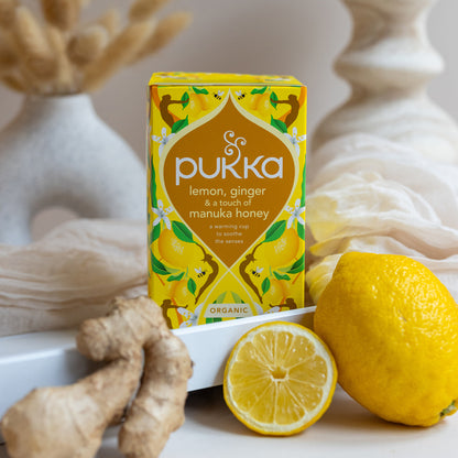 Pukka Organic Golden Tea Gift Set - 60 Organic Tea Bags with Storage Tea Caddy