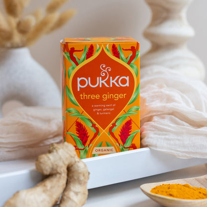 Pukka Organic Golden Tea Gift Set - 60 Organic Tea Bags with Storage Tea Caddy