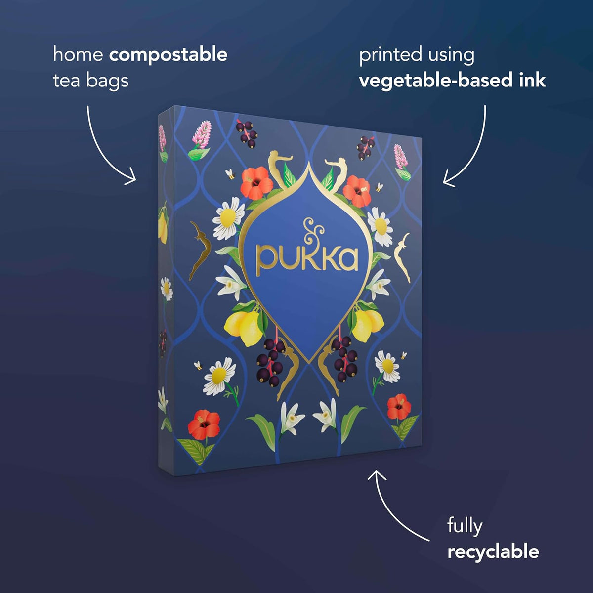Pukka Herbs Herbal Tea Selection Box 9 Flavours, 45 Sachets, Organic Herbal Tea, Tea Collection, Green Tea, Chamomile Tea, Fennel Tea